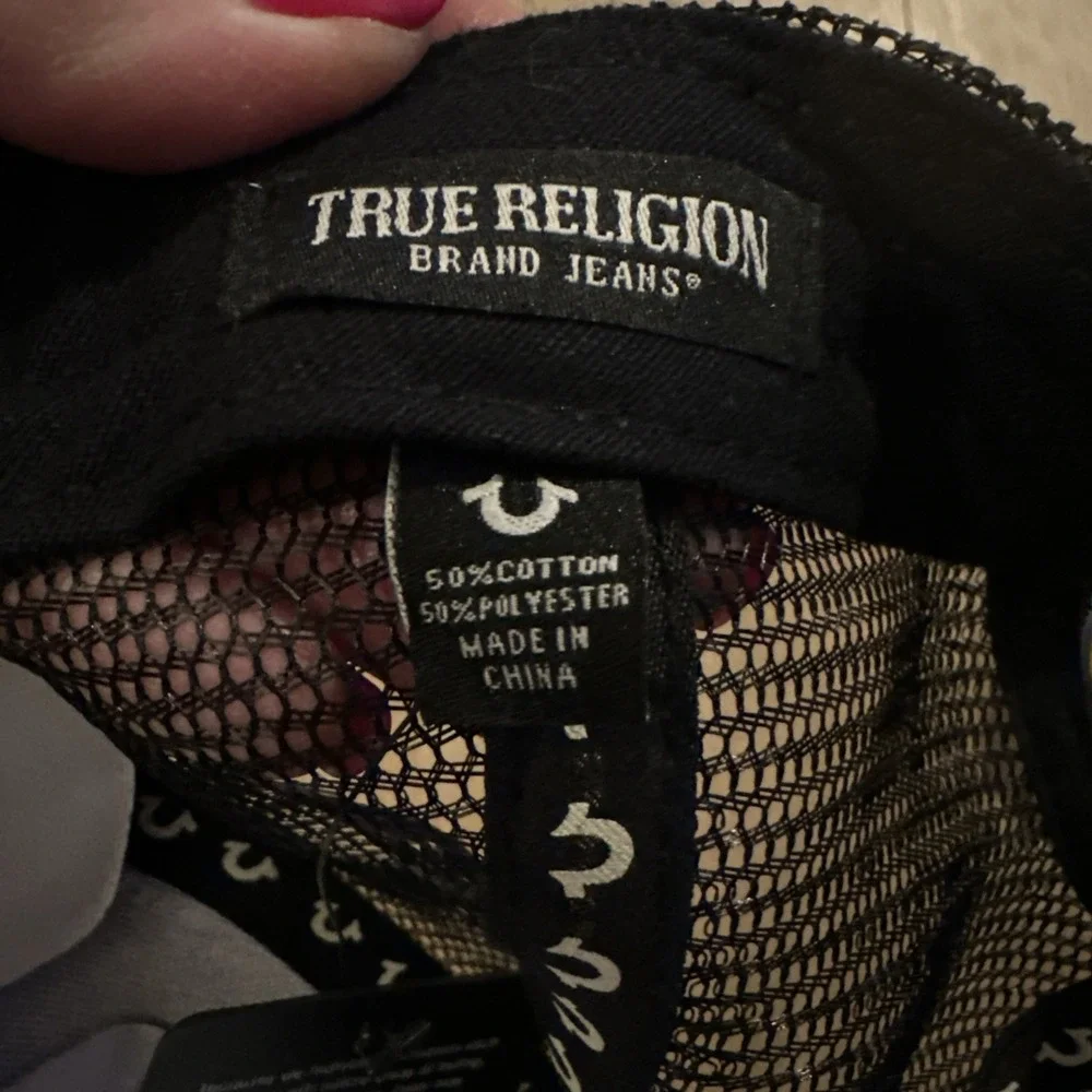 True Religion Buddha Logo Trucker Hat Cap Snapback Mesh Black NEW Style‎ TR4106